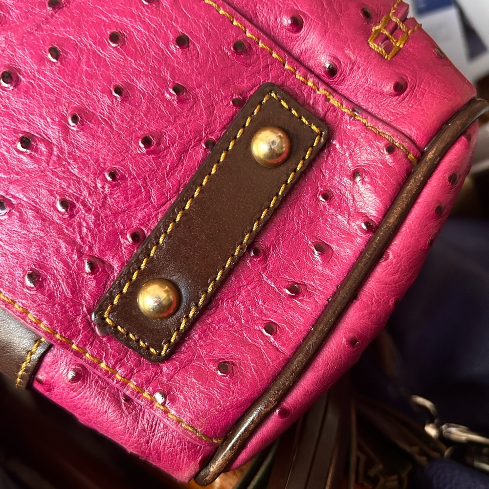 RARE magenta pink, purple, authentic Dooney, and Bourke bag - Picture 16 of 17
